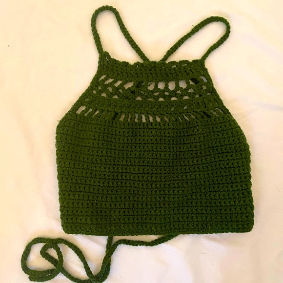 Hand Crochet Crop Top - Picture 1 of 2